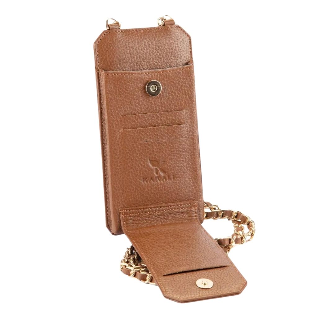 Handmade Genuine Leather Phone Wallet Bag – Compact & Stylish Accessory